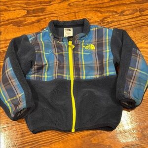 The North Face Plaid Fleece Jacket 18-24 months